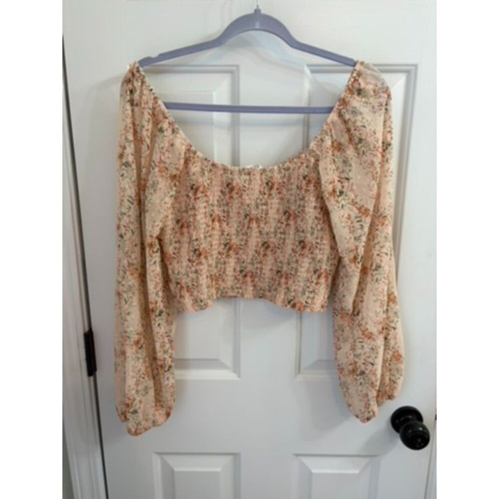 Altar'd State Floral Corset Fairy Cottagecore Prairie Blouse Floral Size M